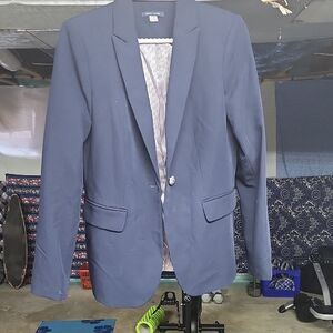 Tommy Hilfiger Blue Blazer with Notched Lapels and Tailored Fit